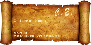Czimmer Emma névjegykártya